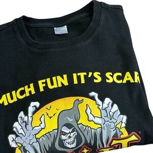 Spirit Halloween Grim Reaper Sweatshirt. Black, Size Medium